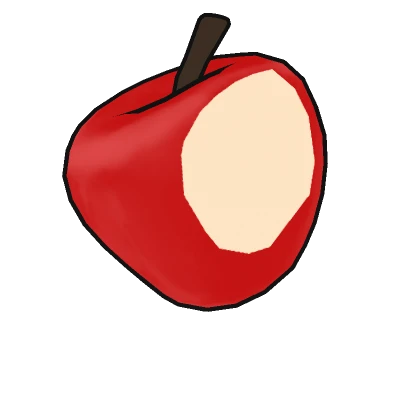 Red cartoony apple