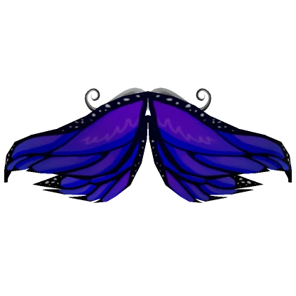 Downturned Fairy Butterfly Adorned Wings Purple