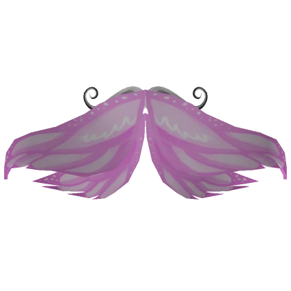 Downturned Fairy Butterfly Adorned Wings Pink