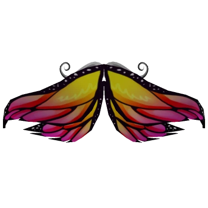 Downturned Fairy Butterfly Adorned Wings Sunset