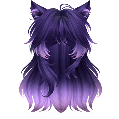 Super Fluffy Loose Cat Ears Hairstyle (Galaxy)