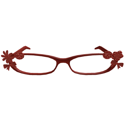 Red igari glasses mori kei apple twee cute button