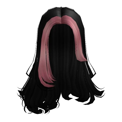 American Girl Long Hair in Black and Pink