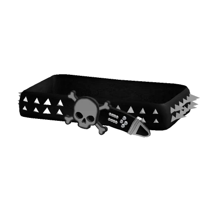 (1.0) Black Emo Skull Spike Belt