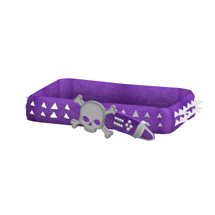 (1.0) Purple Emo Skull Spike Belt