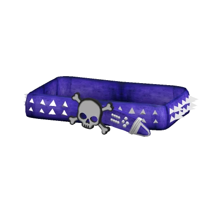 (1.0) Blue Emo Skull Spike Belt