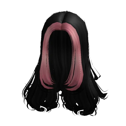 Venice Girl Layered Hair in Black and Pink