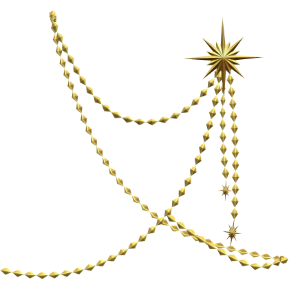 1.0 Gold celestial brooch chain