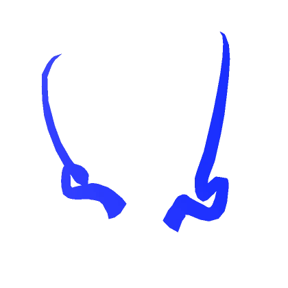 Glowing Horns - Dark Blue Cartoony Neon