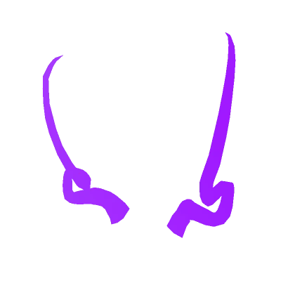 Glowing Horns - Purple Cartoony Neon