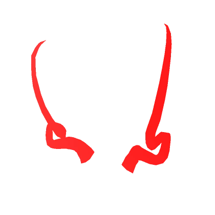 Glowing Horns - Red Cartoony Void Neon