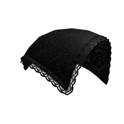 gothic lace head scarf black