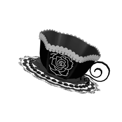 (╥﹏╥)  sweet victorian teacup hat in black