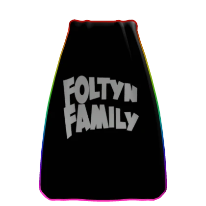 Cartoony Foltyn Family Cape Rainbow BLACK