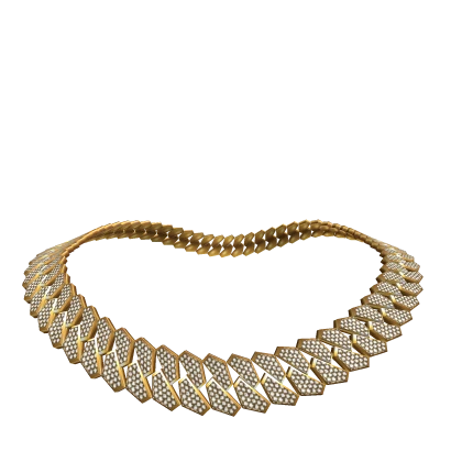 4.0 iced out gold cuban link chain 