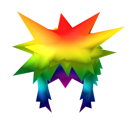 Rainbow Spiky Hair