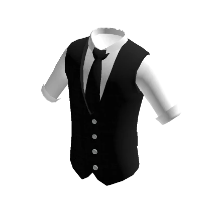 White Shirt & Formal Black Vest