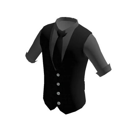 Gray Shirt & Formal Black Vest