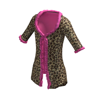 Glamorous Sleepover Robe | Pink & Leopard