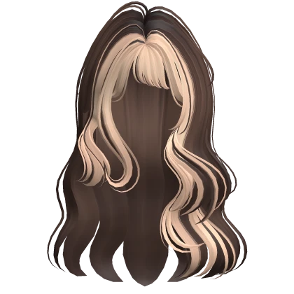 Wavy Curly Half Tucked Hair (Brown & Blonde)