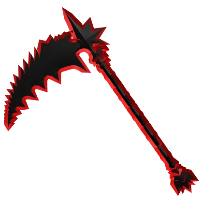 Red Cartoony Glowing Scythe