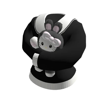 ♡ kawaii bunny hugging sweater ⋆ black