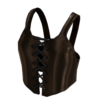 brown tied corset tank top