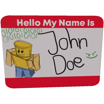 ✅ John Doe's Name Tag