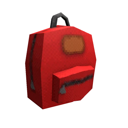 Low Poly Backpack (Red)