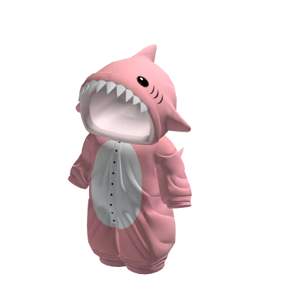 Cute Plushie Shark Onesie - Pink