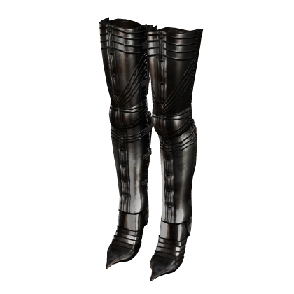 Rusty Silver Heeled Knight Boots (It-Girl Doll)