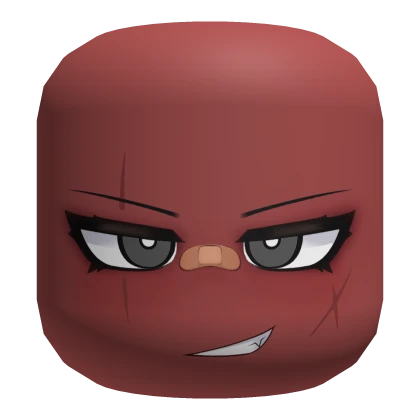 Colorable Confident Fighter Face - Red