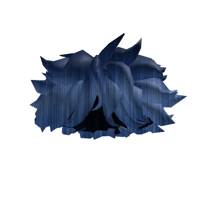 Blue Messy Curly Hair