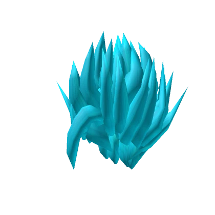 Neon Blue Spiky Anime Hair One Strand