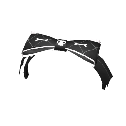 ♡ halloween skull emo bow headband maid