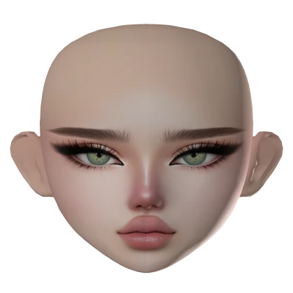 NATURAL GREEN EYES MAKEUP MODEL GLAM GIRL ZESLIN