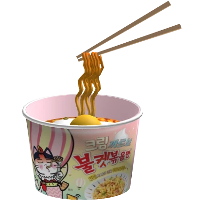Matching Korean Buldak Cream Ramen Face