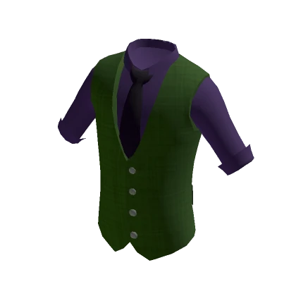 Green Shirt & Formal Purple Vest