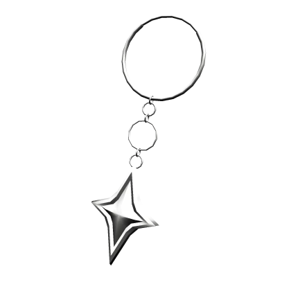 Right Silver Star Earring