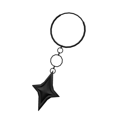 Left Black Star Earring