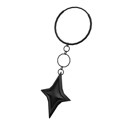 Right Black Star Earring