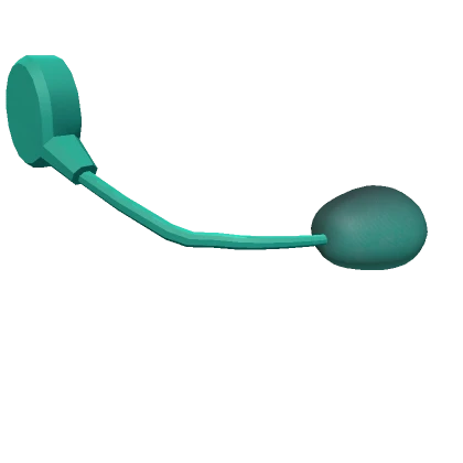 TV Presenter's Cyan Microphone