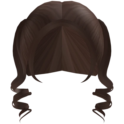 ♬꒰┊short curled brown pigtails