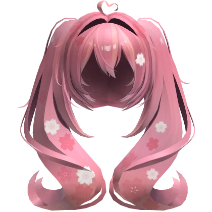 Sakura Miku Curly Twintails Hair Pastel Pink (Mid)