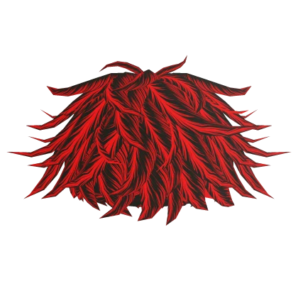 Red Glowing Neon Messy Hair