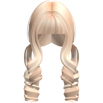 Cute Blonde Curly Pigtails