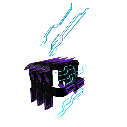 Cyber Shoulder Armor Purple (Left)