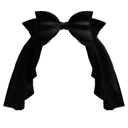 Majestic Draped Hair Bow in Black