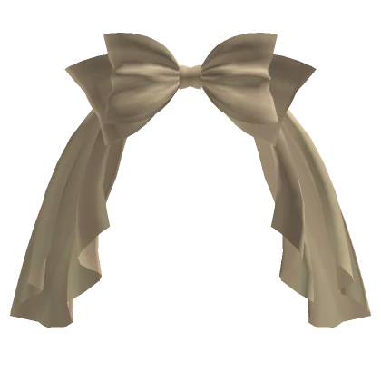 Majestic Draped Hair Bow in Beige