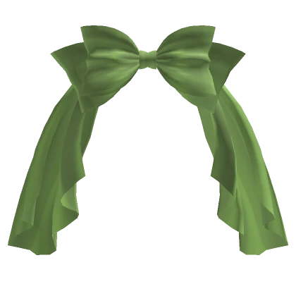 Majestic Draped Hair Bow in Green